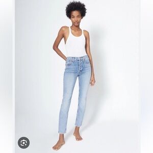RE/DONE High Rise Ankle Crop Stretch size 27